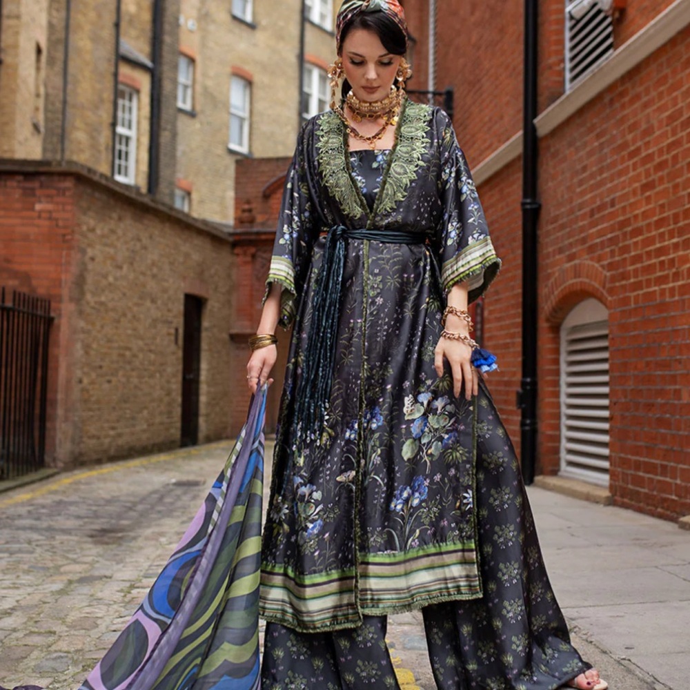 New 3 piece Pakistani Sonia Nasir Pakistan dress silk xl